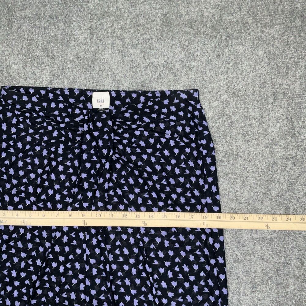 CAbi Skirt Womens Size M Blue Purple floral Island #5887 midi Casual Date Career - Picture 6 of 9